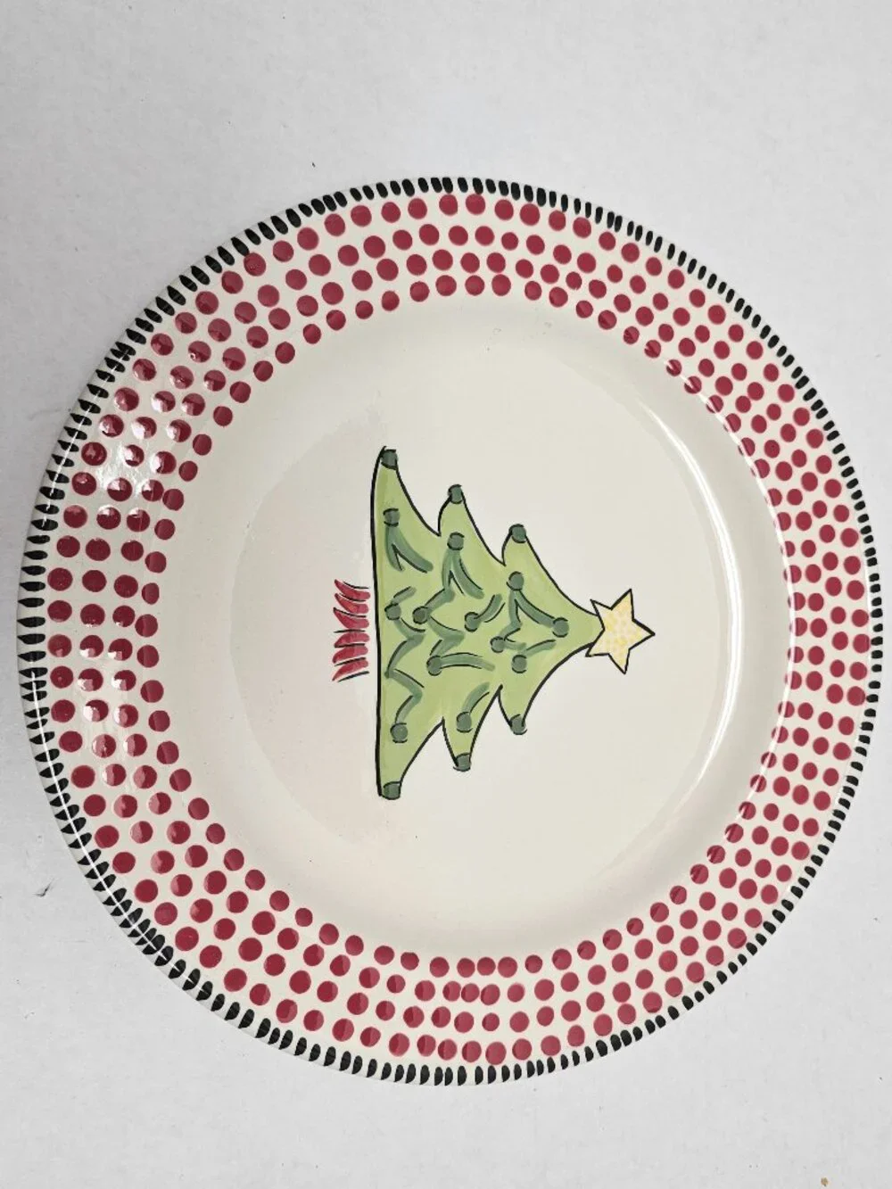 1 Caffco Simply Christmas Tree Star on Top Holiday Plate 9” M Bagwell